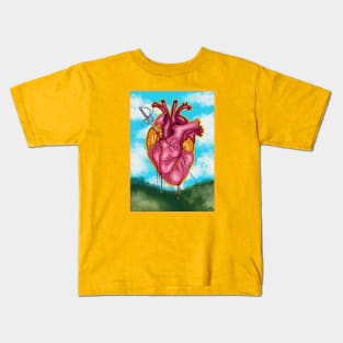 Heart Attack Digital Painting Kids T-Shirt